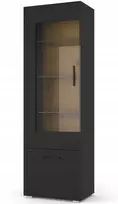 Vitrina anette o 60 cm ąžuolas artisan / juodas matinis