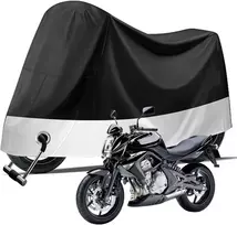 Motociklo tentas lauke, 190t poliesterio motociklo uždangalas, neperšlampamas, atsparus dulkėms, apsauga nuo Uv spindulių su užrakto anga, motociklo tentas, dviratis, motociklas, garažo tentas, viduje, xl, juodas