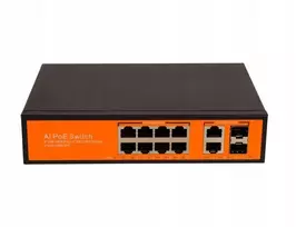 Tg Net Poe switch 8+2+2 Ip kameroms Full Gigabit 120w Sfp