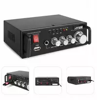 Muzikinis centras Skaitmeninis stiprintuvas karaoke bluetooth 2x 50w usb