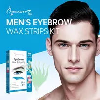 Beauty7 antakių vaško juostelės, pritaikytos vaško juostelės, iš anksto iškirptas antakių vaškas, 24 vienetai antakių vaško juostelių su 4 vienetais valiklio aliejinių servetėlių, plaukų šalinimo juostelės, persiško vaško juostelės vyrams