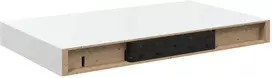 Pakabinamos sieninės lentynos, 4vnt., baltos, 40x23,5x3,8cm, MDF