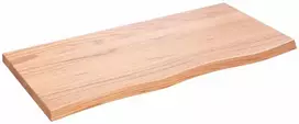 Sieninė lentyna, šviesiai ruda, 100x50x(2-4) cm, ąžuolo masyvas