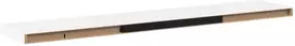 Pakabinamos lentynos, 4vnt., baltos, 120x23,5x3,8cm, MDF