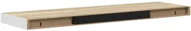 Pakabinama sieninė lentyna, ąžuolo/baltos, 80x23,5x3,8cm, MDF