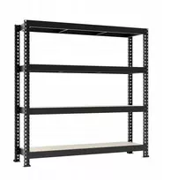 Metalinis įspaudžiamas stelažas Mega-met 180x180x60 Metalkas 1200kg 4 lentynos Hdf