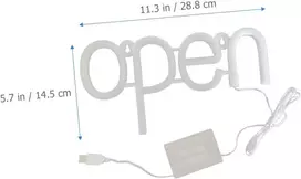 Pakabinamas šviestuvas Uonlytech neoninis atviras led ženklas su baterijomis, skirtas parduotuvei, restoranui, barui, patvarus ir dekoratyvus, lengvai naudojamas, puikus apšvietimas langams ir sienoms