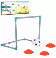 Vartai vaikams žaisti futbolą su guminiu kamuoliu + priedai
