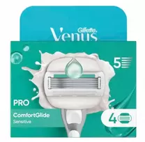 Gillette Venus Pro Comfortglide Sensitive skustuvo galvutės 4 vnt.