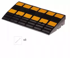 Guminis užvažiavimas su montavimo elementais, rampa borteliui 15 cm, neįgaliojo vežimėliui