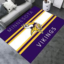 Minnesota Vikings Logo Carpet Rug for Living Room Bedroom Home Sofa Decoration,Kids play Non-slip Floor Mat 100x120cm( 39x47in )