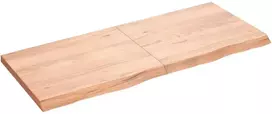 Sieninė lentyna, šviesiai ruda, 120x50x(2-4) cm, ąžuolo masyvas