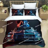3D M-Mustang car logo Bedding Sets exquisite bed supplies set duvet cover bed comforter set bedding set luxury birthday gift 70x133cm 2pcs