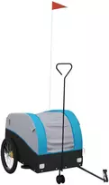 Dviračio priekaba, juodos ir mėlynos spalvos, 45kg, geležis
