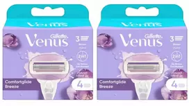 8 x Gillette Venus Comfortglide Breeze keičiami skustuvo galvutės (2x4 vnt.)