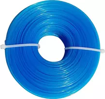 Lism Trimmerio valas 1,6 mm x 100 m, žoliapjovės valas sodui, vejapjovė, elektrinis trimeris, mėlynas apvalus nailoninis siūlas