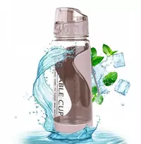 Gertuvė Ecarla vandens butelis sportui ir fitnesui 600ml su rankena