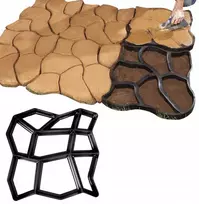 Katės galvos formos trinkelių forma akmuo 43x43cm betonui takas