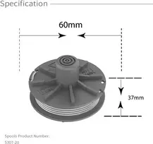 4 vnt. ritės žoliapjovei, 1.65 mm x 6.1 m, pakeičiamos Gardena