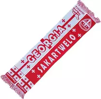 Generisch Georgia, Georgia šalikas (megztas šalikas) pasaulio čempionatui, Europos čempionatui, futbolo šalikas, kultinis šalikas, suvenyrinis šalikas, raudonas, baltas