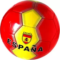 Cucuba futbolo kamuolys Ispanija su Ispanijos skydu, 5 dydis, raudonos/geltonos spalvos