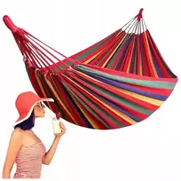 Bluegarden Didelis dvivietis hamakas 180 kg sodo hamakas pakabinamas kokonas 140 x 230 cm raudonas