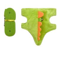 Adjustable Ferret Vest Harness Dinosaur Shape Guinea Pig Safety Vest  Pet Walking žalia