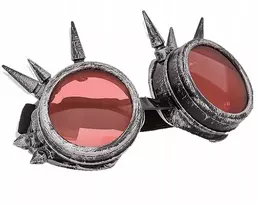 Cyber akiniai su kniedėmis Steampunk + Punk rinkinys