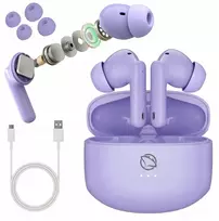 Belaidės ausinės Manta, violetinės
