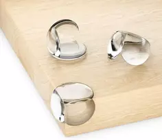 Deleycon, 12 vnt. kūdikių kampų apsaugų pakuotė – lipnios silikoninės, skaidrios, minkštos, apvalios, 20 mm x 30 mm – kūdikių vaikų kampų apsauga, kraštų apsauga, stalo krašto apsauga medienai, metalui, stalui