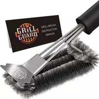 Grilis Guard bbq grilio valymo šepetys ir grandiklis - grilio vielinis šepetys griliui - 45 cm nerūdijančio plieno grilio grotelių valiklis - grilio priedai ir įrankiai weber dujiniams/angliniams/elektriniams/infraraudonųjų spindulių griliams - dovanos vyr