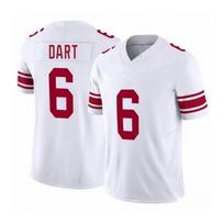 Jaxson Dart 6 New York Giants Football Jersey Mens Embroidered Sports Uniform XXXL