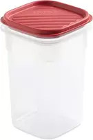 Tatay vakuuminis maisto laikymo indas, 1 litro talpos, lankstus dangtelis, be Bpa, tinkamas naudoti mikrobangų krosnelėje ir indaplovėje, spanguolių raudonumo, matmenys: 10 x 10 x 16,5 cm
