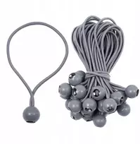 Waimea Guminė virvė su kamuoliuku tentams, reklaminiams stendams tvirtinti 20cm 10 vnt.