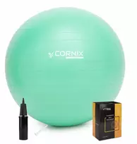 Gimnastikos, reabilitacinė treniruočių kamuolys 75cm+pompa, mėtų spalvos