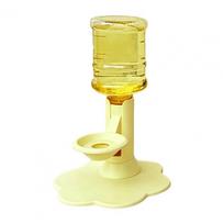 Cat Water Dispenser, 640ml Reservoir Automatic Refill Bowl Elevated Hands-free Pet Hydration Station For Indoor Dogs Cats No plug geltona