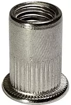 Nerūdijančio plieno kniedė veržlė A2 su didele galvute, griebtuvas 1-4 mm, M10, 100 vnt.