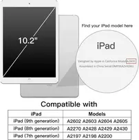 Jetech dėklas, skirtas ipad 10.2 colių (9-osios/8-osios/7-osios kartos, 2021/2020/2019) su pieštuko laikikliu, skaidrus permatomas galinis dangtelis, plonas stovas, atsparus smūgiams planšetinio kompiuterio apsauginis dėklas (violetinis)