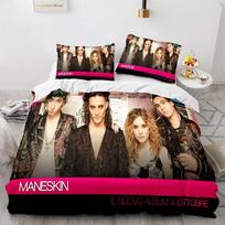 Maneskin Damiano David Bedding Set Pillowcase rock band Maneskin Quilt Cover Gift for Rock Band Enthusiasts 70x133cm 2pcs