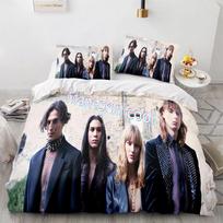 Maneskin Damiano David Bedding Set Pillowcase rock band Maneskin Quilt Cover Gift for Rock Band Enthusiasts EU Single 135x200cm