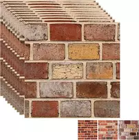 3d lipnios sienų plokštės, 10 vnt. pakuotė, sienų apdaila, lipnios Pvc sienų lipdukai, vandeniui atsparūs sienų tapetai, 30 x 30 cm sienų plokštės svetainei, miegamajam, virtuvei, sienų apdaila (kalėdos