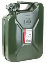 Metalinis kanistras 10l kurui, alyvai, dyzelinui, benzinui su atestatu
