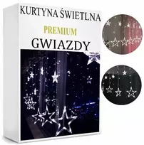 Kabančios žvaigždės Led šviesos užuolaida varvekliai Kalėdinės lauko lemputės