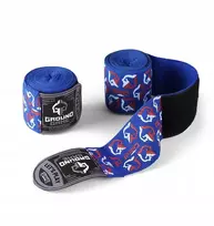 Progame Ground Game Bokso Bintai Wrap'ai "logo" Mėlyni 4m