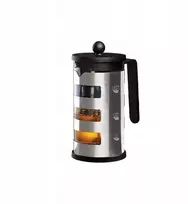 Virdulys Berlinger Haus kavos ir arbatos ąsotis French Press 600 ml Juodas Sidabrinis Collection