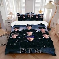 Bts Youthful Energy Print 3Pcs Bedding Setduvet Cover With 2 Bedropillowcase Home Birthday Gift 260cmx220cm