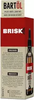 Brisk 2-in-1 barzdos aliejus vyrams, 50 ml, barzdos priežiūra su ekologišku arbatmedžio aliejumi, greitai įsigeria, maitina odą ir minkština barzdos plaukus, neriebus, skirtas skutimuisi, veido priežiūrai