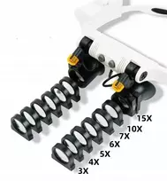 Didinamieji akiniai 3x - 25x galvos lupa su 2 Led apšvietimu