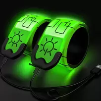 Todoxi 2 Led apyrankių rinkinys, įkraunamos, Usb įkraunamos šviesos apyrankės suaugusiems ir vaikams, atšvaitinės šviesos juostos bėgimui, šunims, žygiams, dviračių sportui, lauko sportui