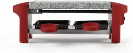 Sumuštinių keptuvas Doc156rc Raclette keptuvė 2 asmenims, 350 W, raudona